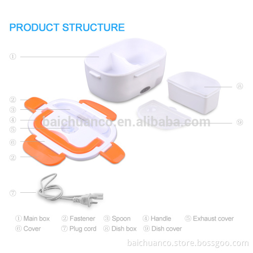 DFH402 110V - 220V Portable Electric Heating Lunch Box Meal Heater Car Electric Lunch box